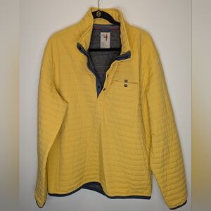 Relwen Men’s Windzip Popover 1/4 Zip Jacket Yellow Size XL Outdoor Explore Rich